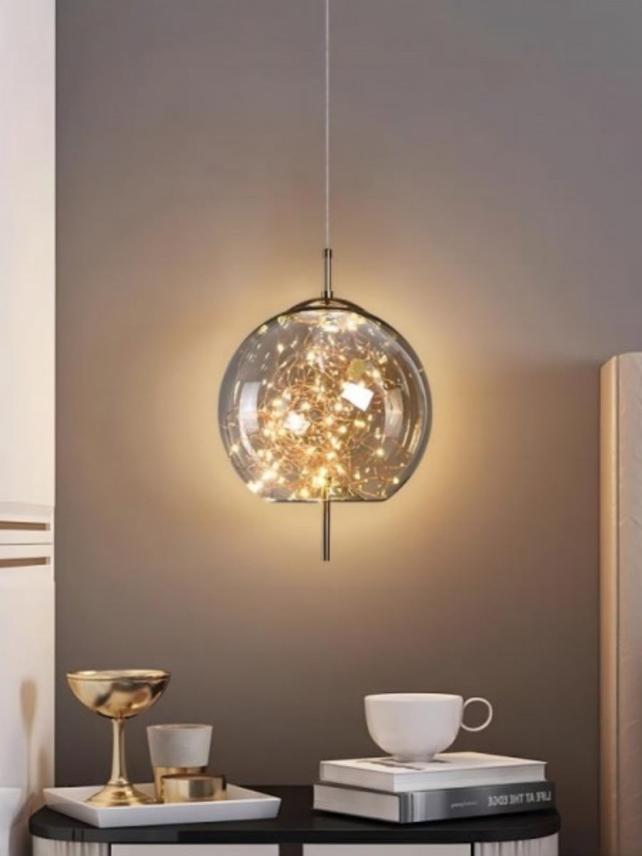 Nordic Starry Cylinder Glass Pendant Lamp