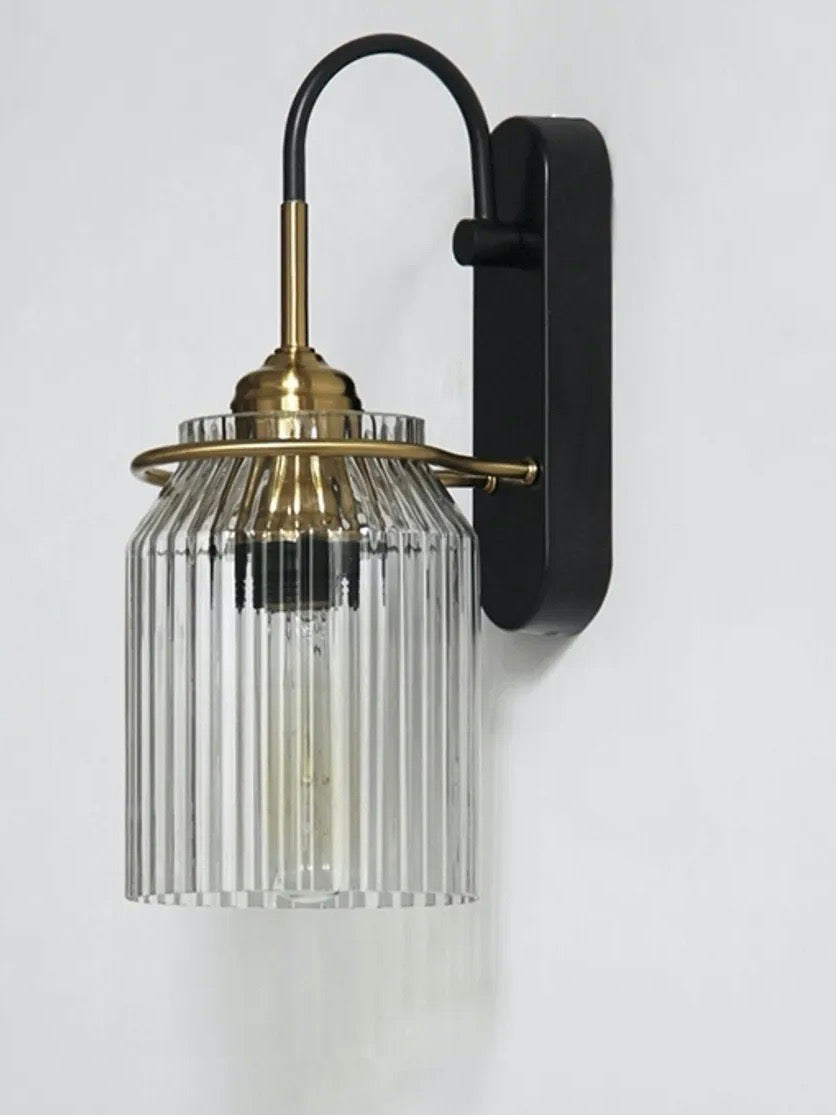 Nordic Columnar Glass Mirror Front Wall Lamp