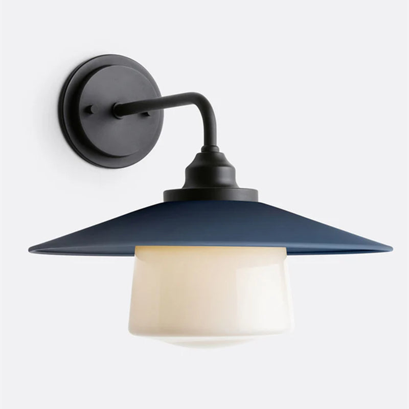 Cordax Utility-Inspired Wall Sconce - Metal and Glass for Indoor Outdoor Decor
