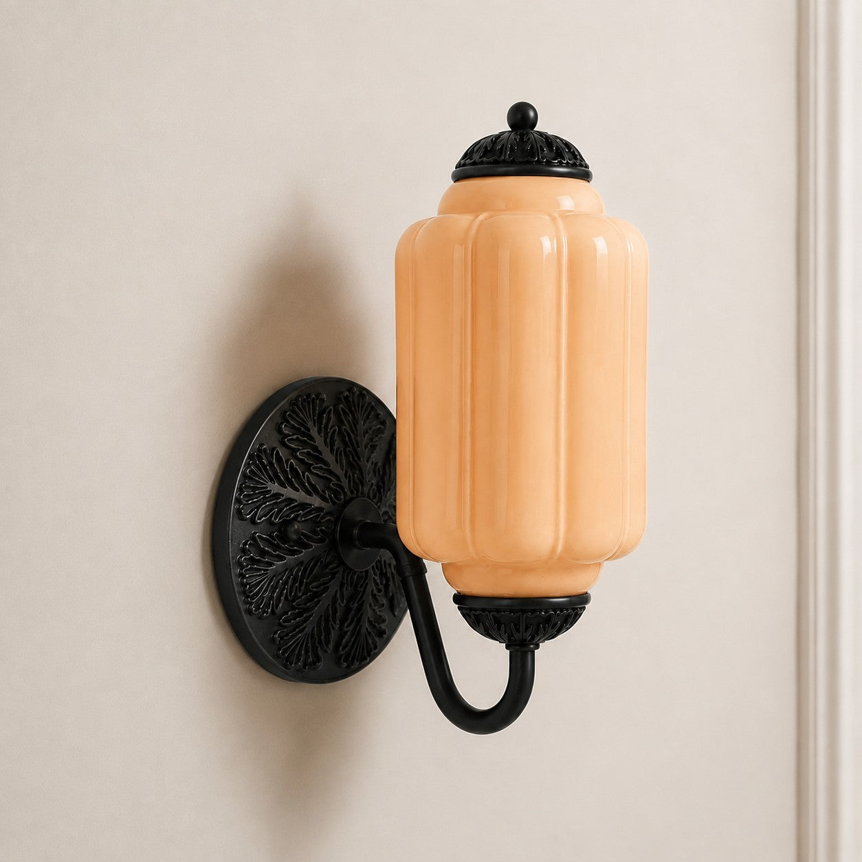 Vintage Milk Glass Sconce - Bedside Cream Eloise Wall Sconce