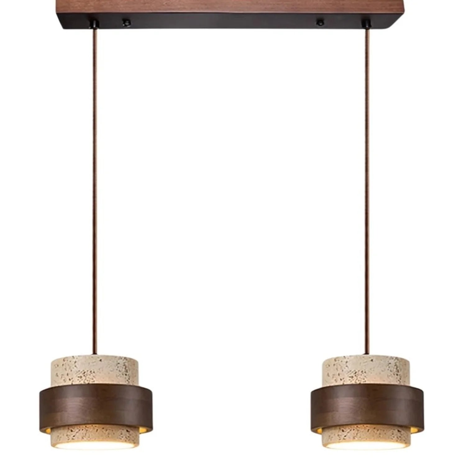Cylindrical Modern Design Travertine Pendant Lamp