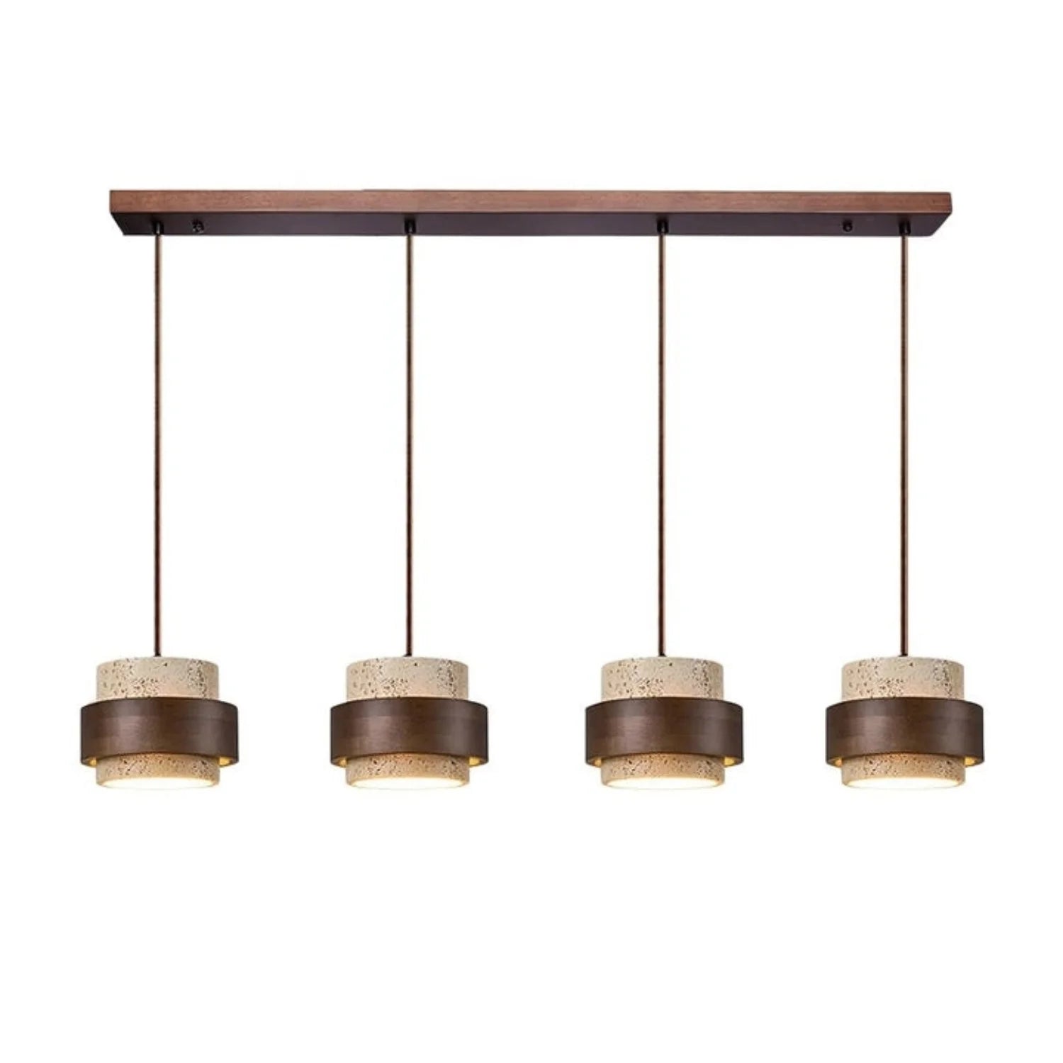Cylindrical Modern Design Travertine Pendant Lamp
