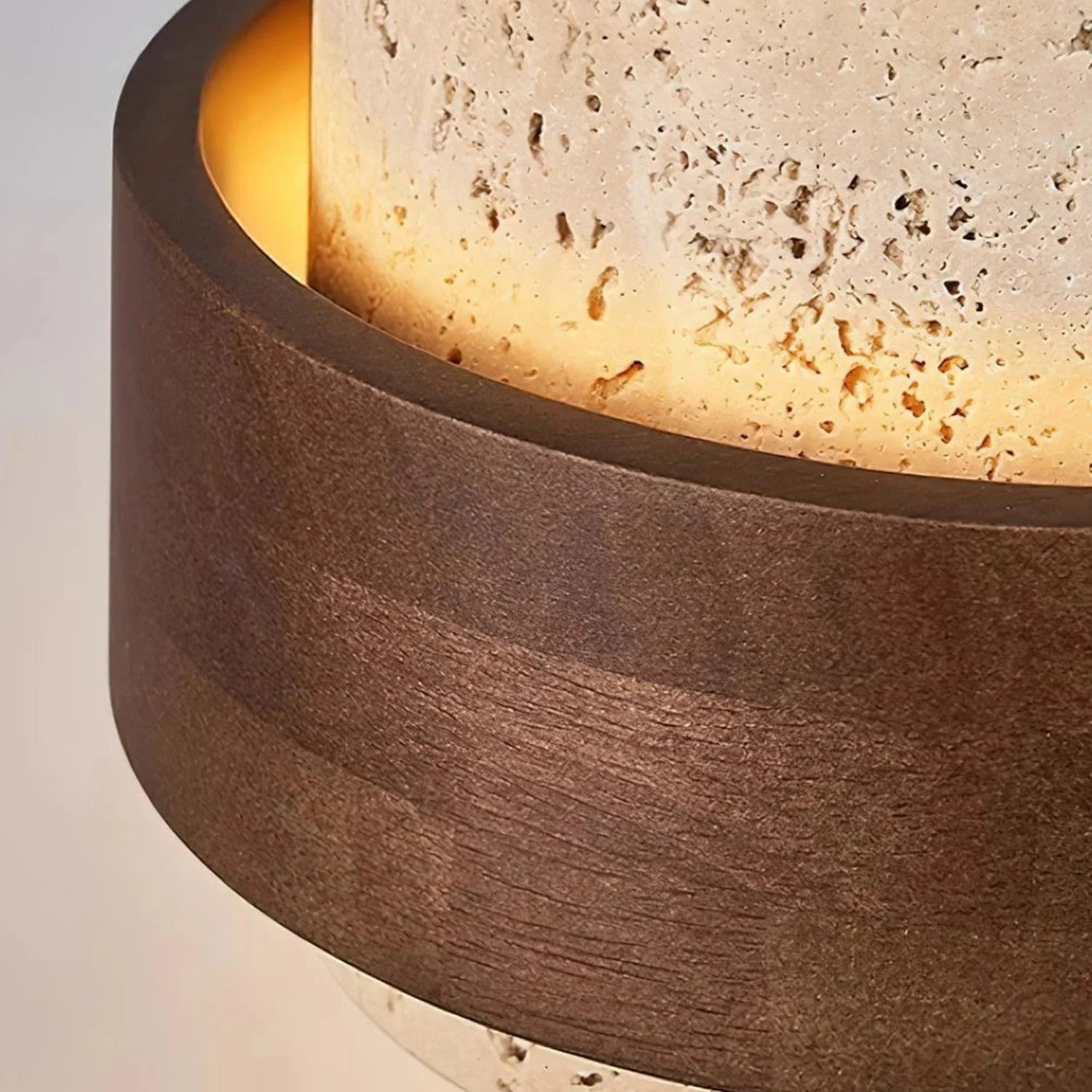 Cylindrical Modern Design Travertine Pendant Lamp