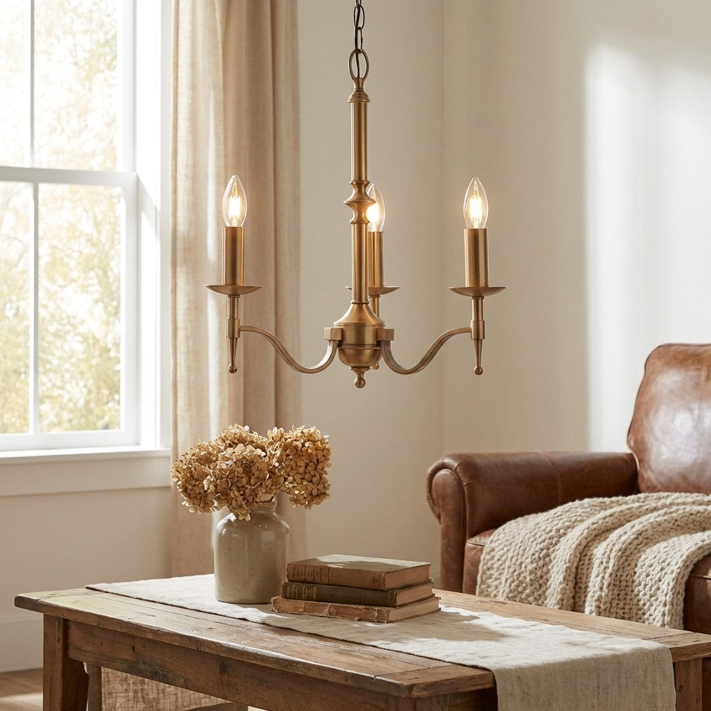 Tela Brass and Nickel Chandelier – Elegant Multi-Light Fixture for Foyers and Kitchens