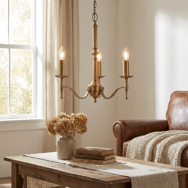 Tela Brass and Nickel Chandelier – Elegant Multi-Light Fixture for Foyers and Kitchens