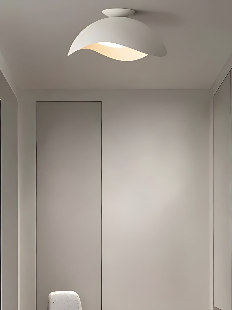 Simple Metal Wave Ceiling Light For Hallway