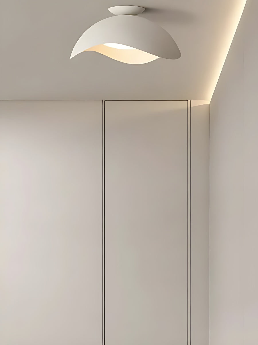 Simple Metal Wave Ceiling Light For Hallway