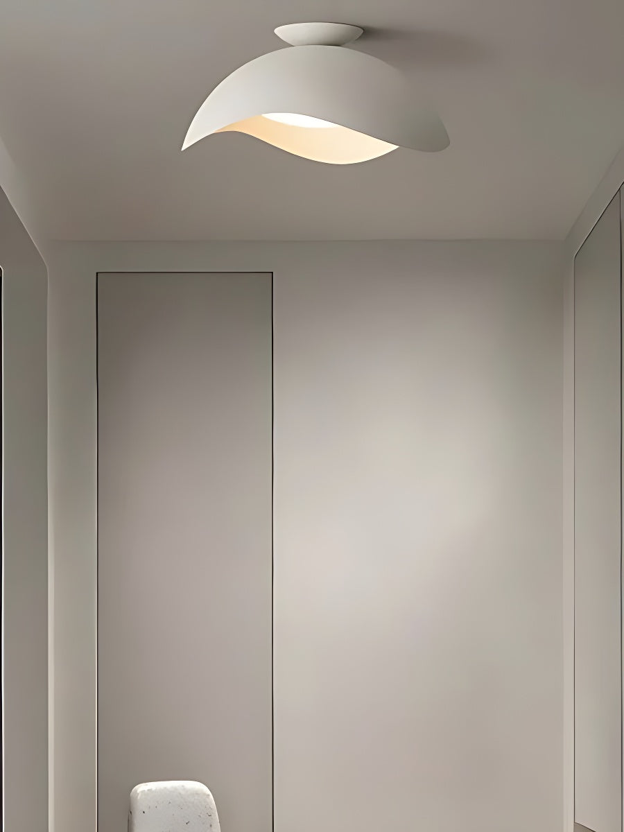 Simple Metal Wave Ceiling Light For Hallway