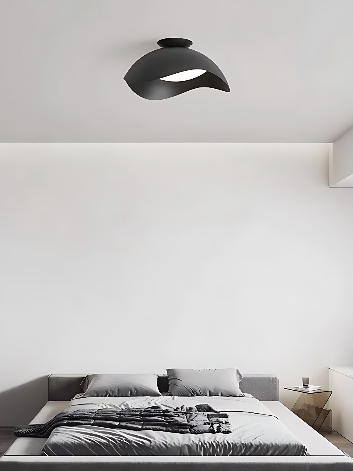Simple Metal Wave Ceiling Light For Hallway