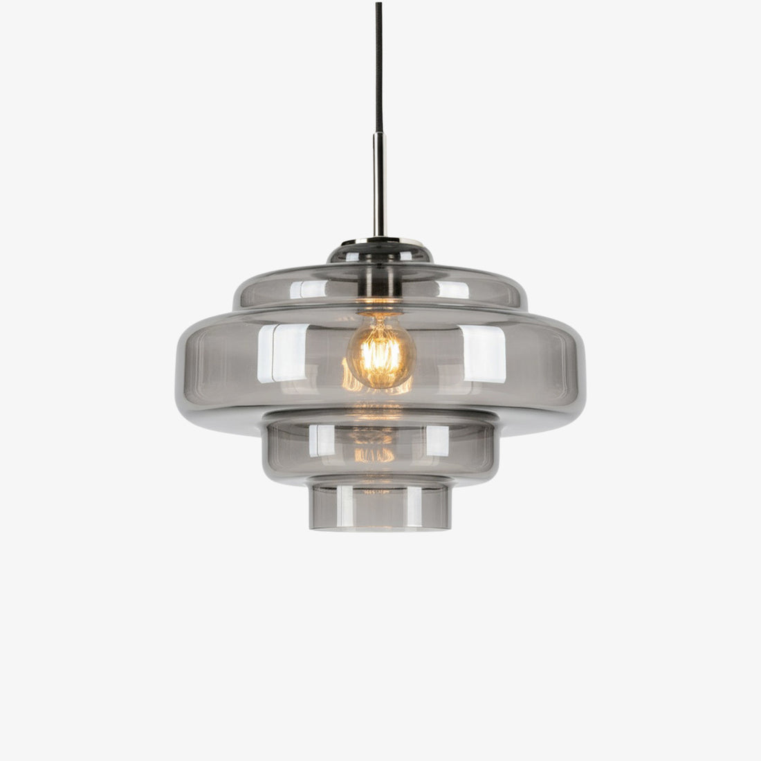 Koloro Elegant Retro Glass Pendant Light – Adjustable Length for Living Room & Hallway