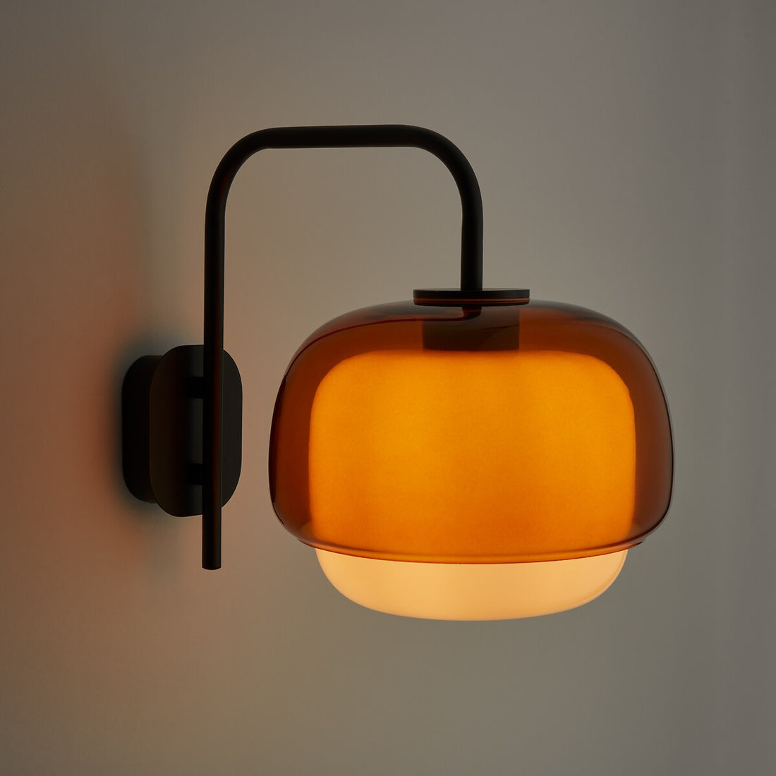 Stained Glass Bedside Wall Light – Double Dome Scandinavian Sconce