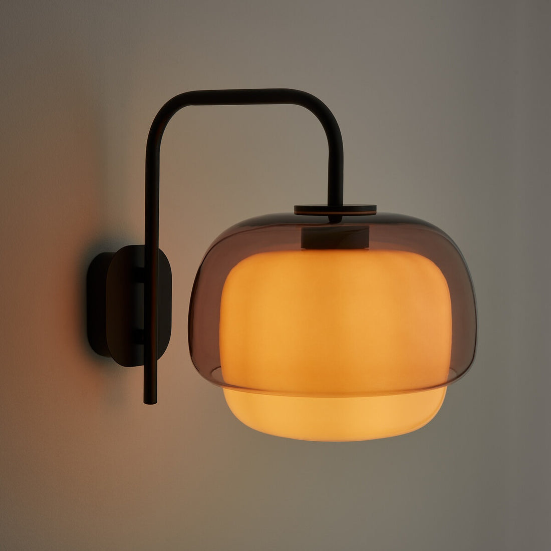 Stained Glass Bedside Wall Light – Double Dome Scandinavian Sconce