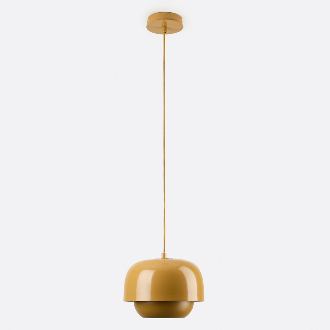 Stained Glass Pendant Lamp – Double Dome Colored Glass Light
