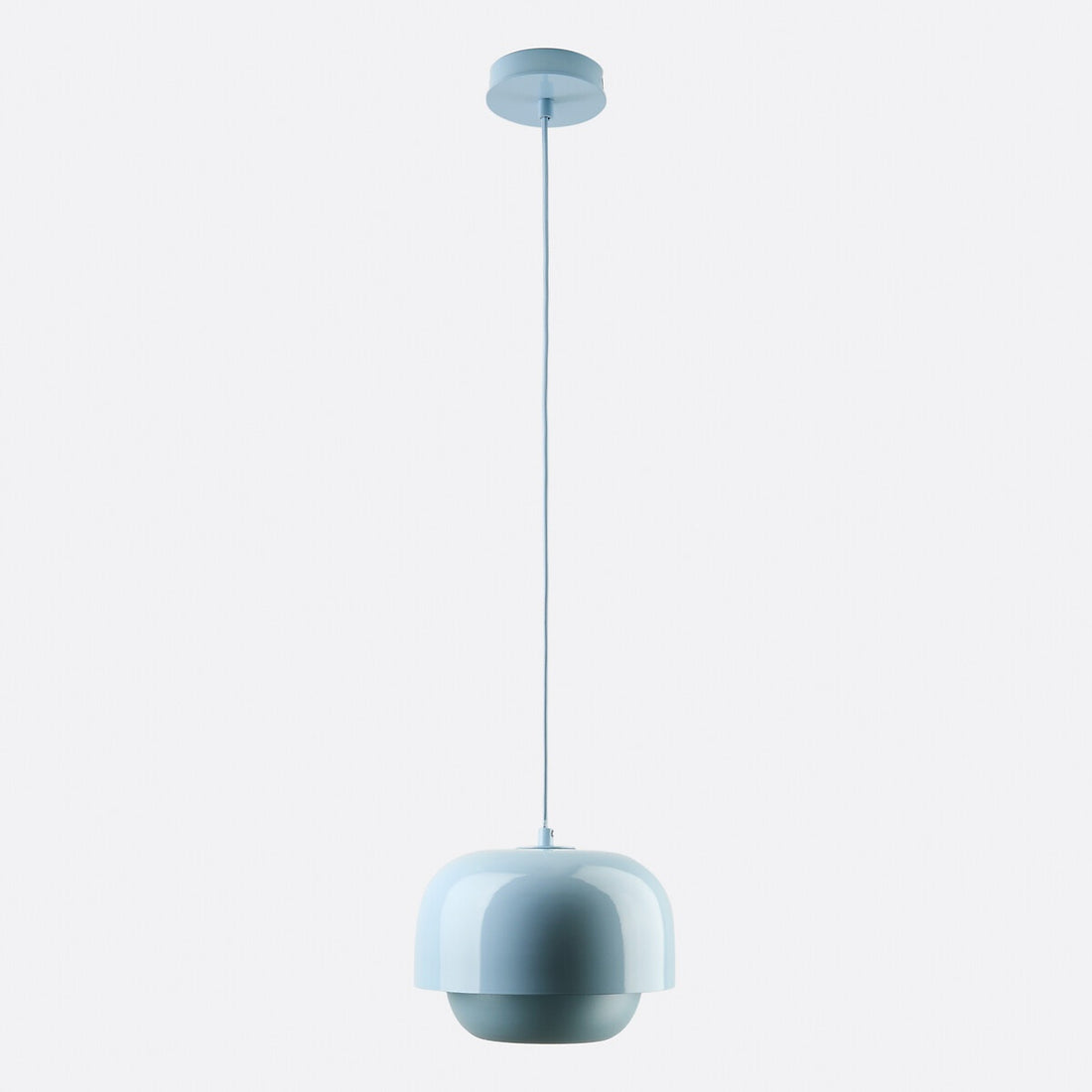 Stained Glass Pendant Lamp – Double Dome Colored Glass Light