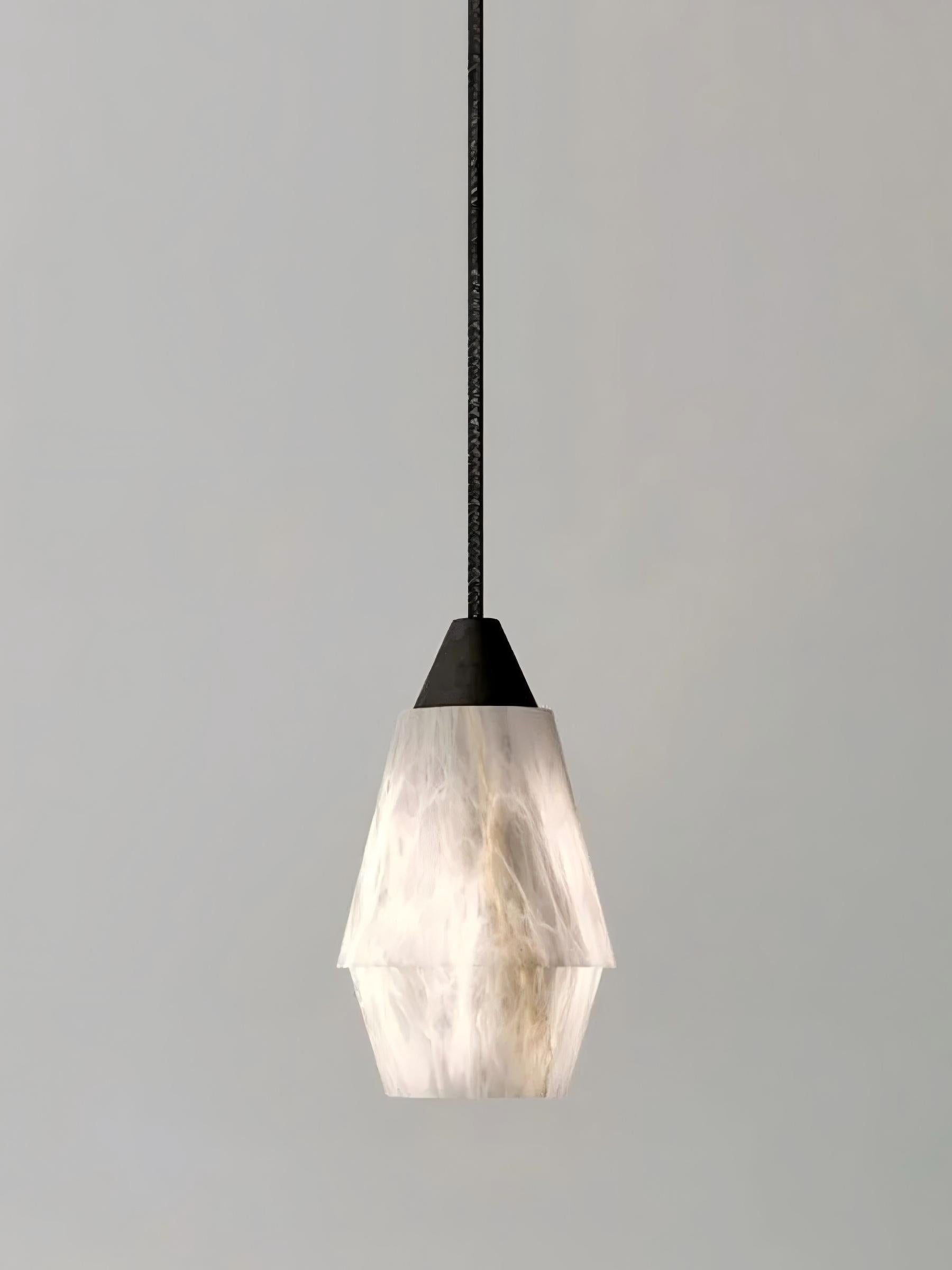 Elegant Natural Marble Pendant Light for Bedroom