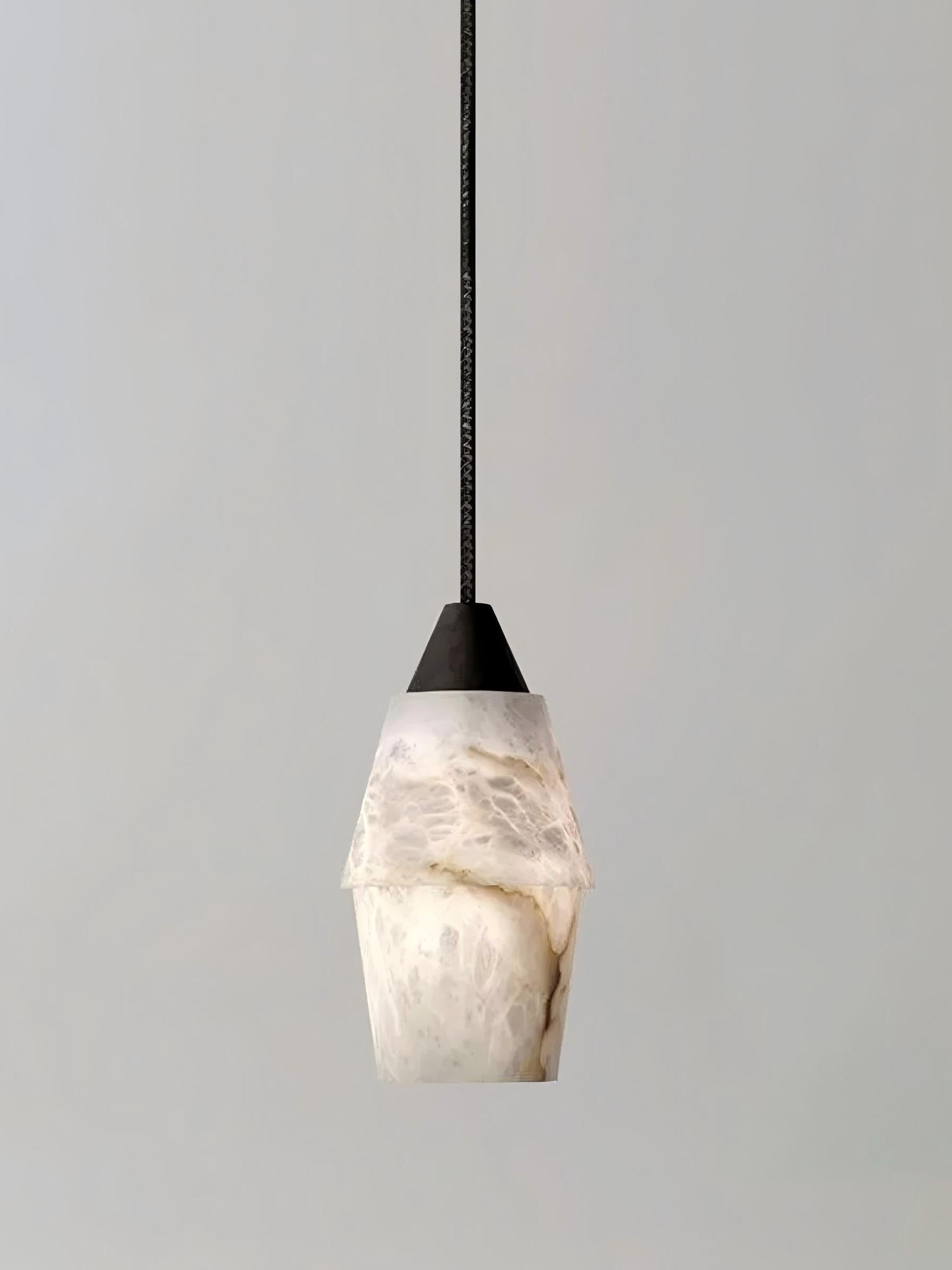 Elegant Natural Marble Pendant Light for Bedroom