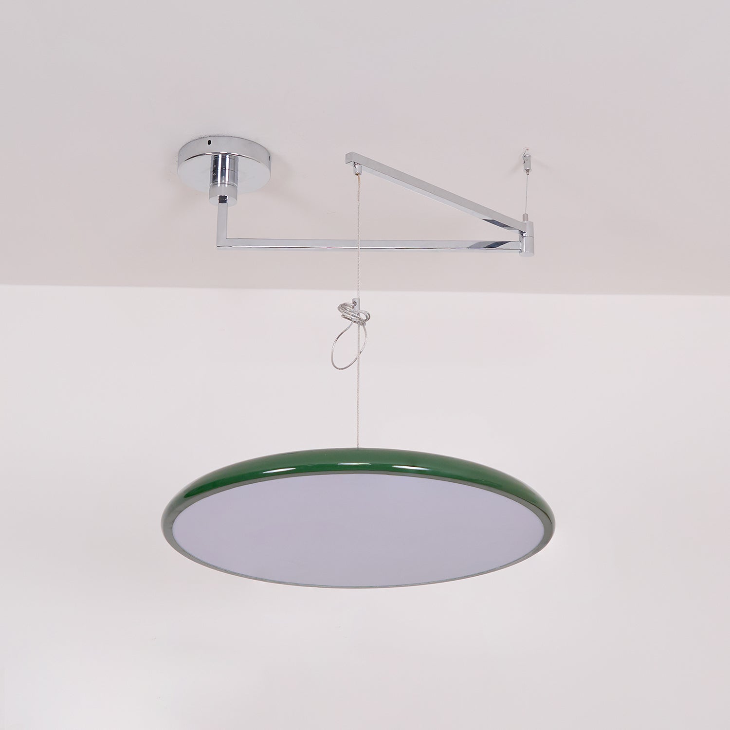 Minimalist Adjustable Lola Swing Arm Disc Flying Saucer Pendant Light For Dining Room