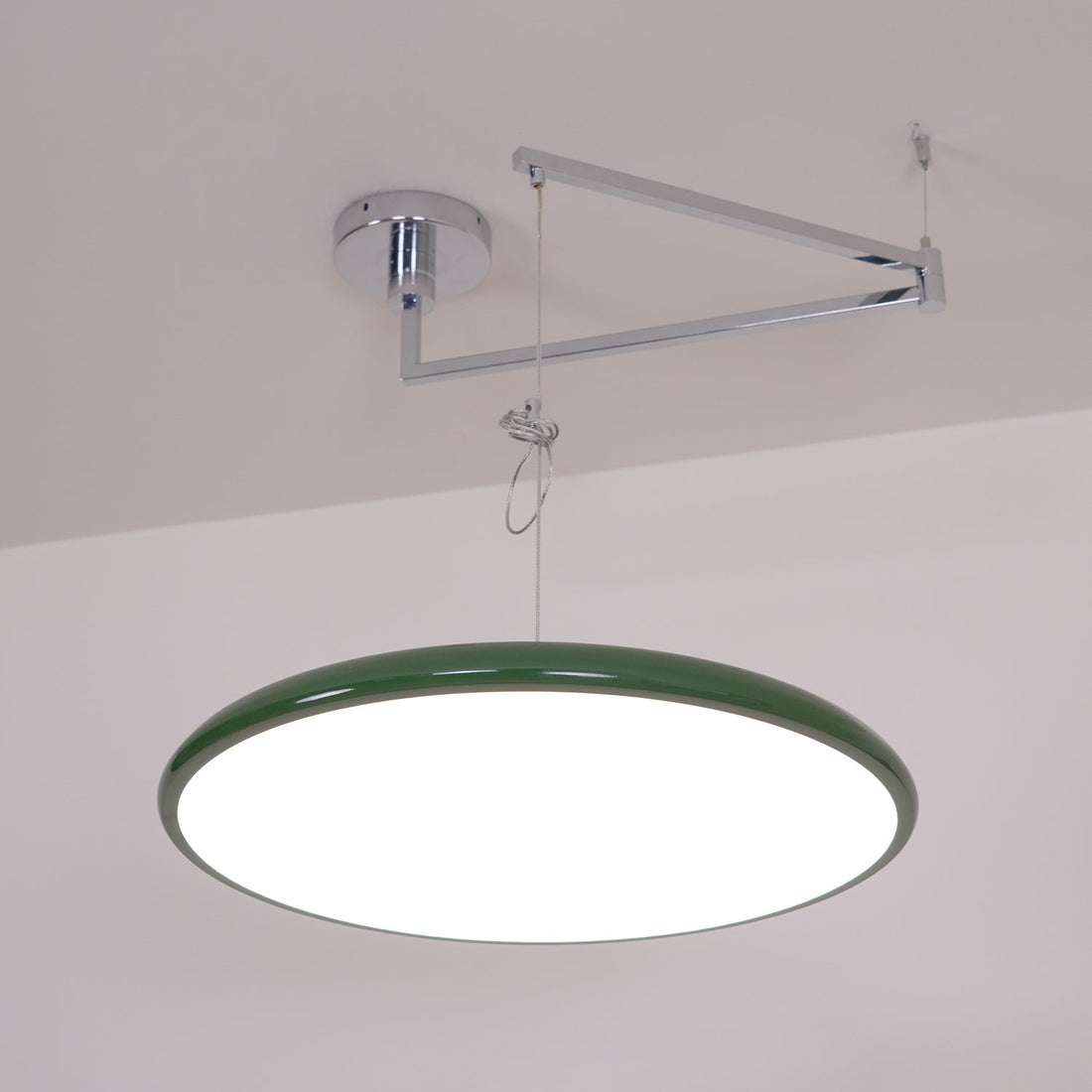 Minimalist Adjustable Lola Swing Arm Disc Flying Saucer Pendant Light For Dining Room