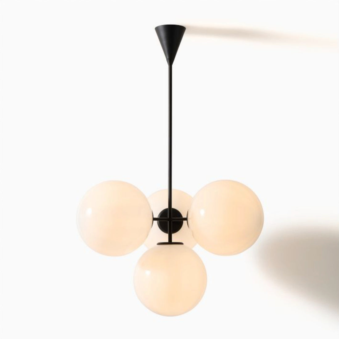 Ulvara Chandelie Linear Cluster Glass Globe Design - Contemporary Elegance