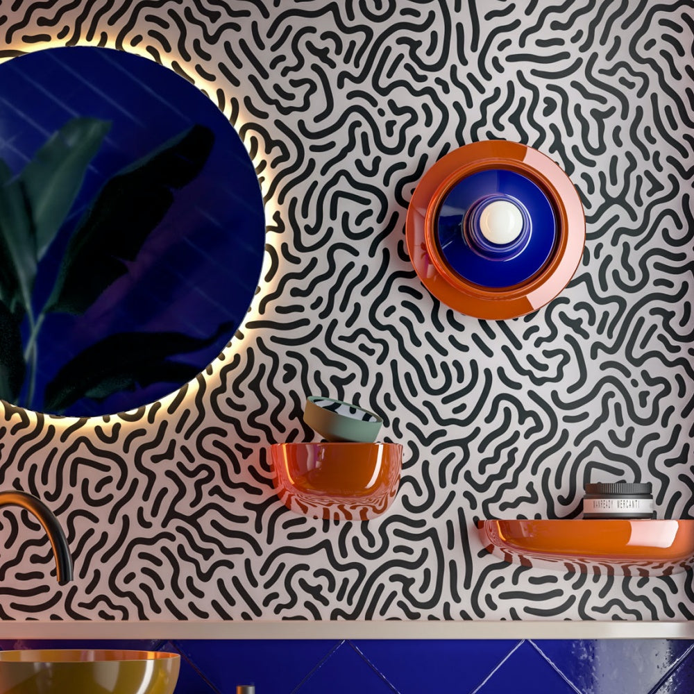 Architectural Ceramic Wall Light – Modern Concentric Form