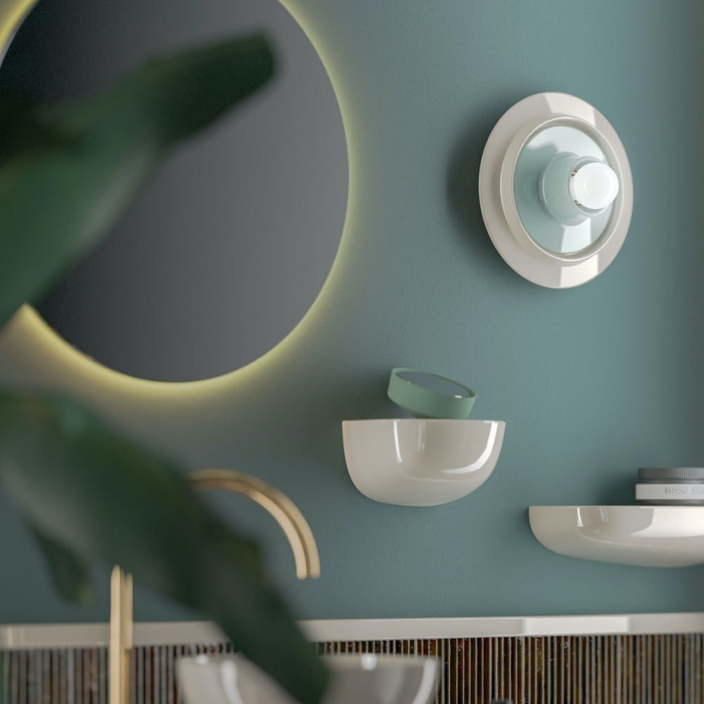 Architectural Ceramic Wall Light – Modern Concentric Form