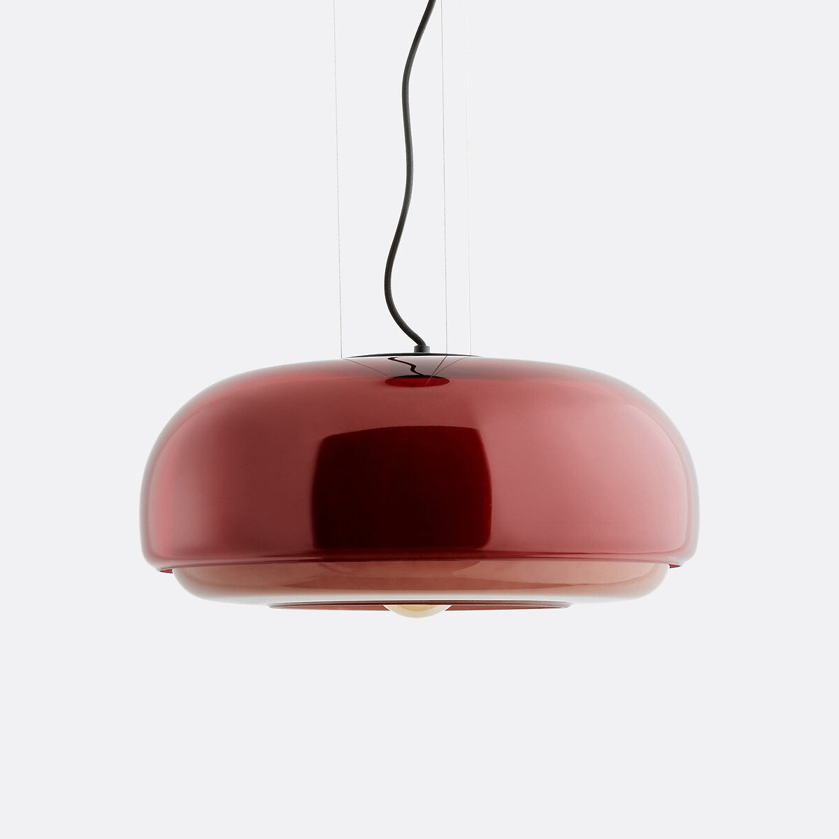 Vintage Double Dome Stained Glass Pendant – Nordic Hanging Light Fixture
