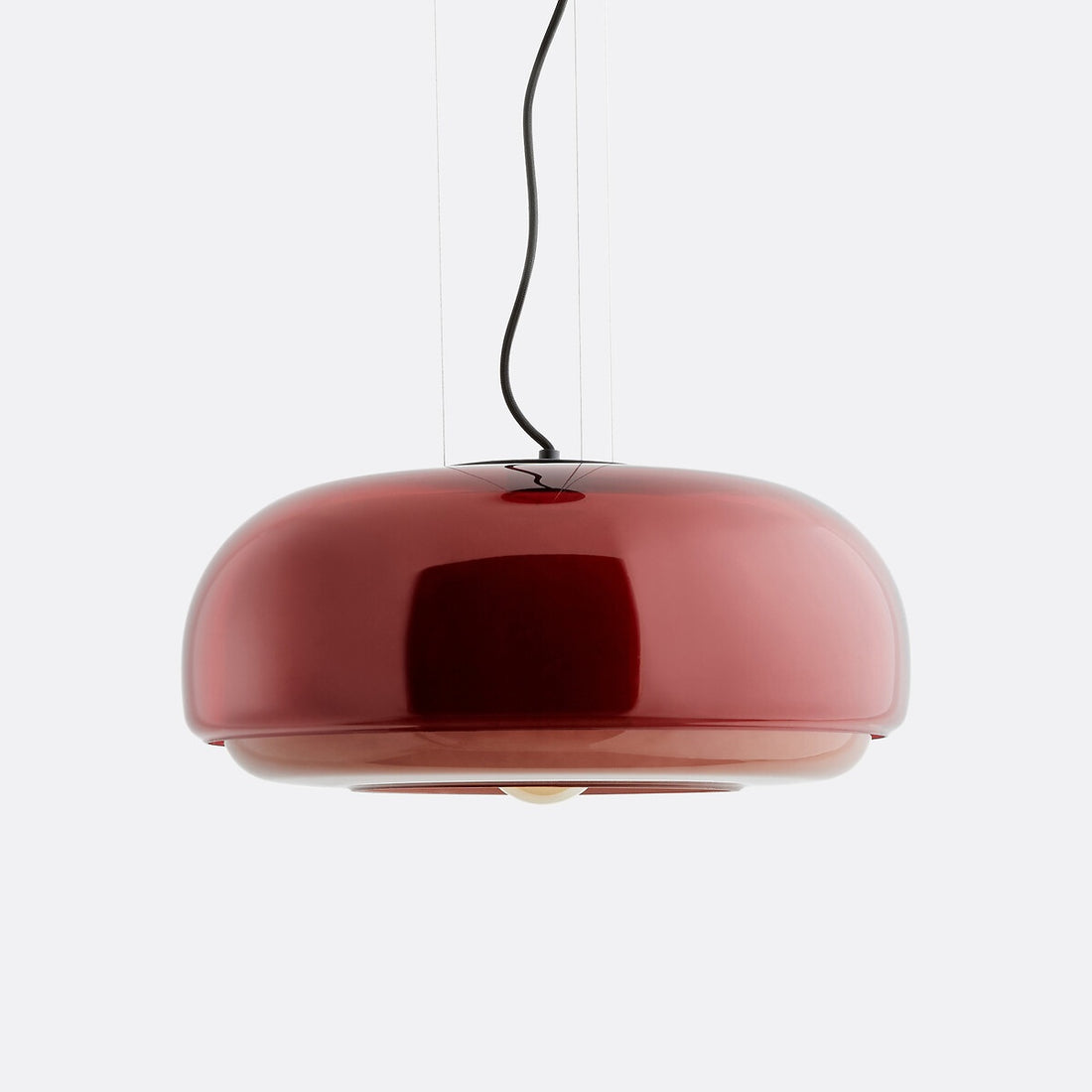 Vintage Double Dome Stained Glass Pendant – Nordic Hanging Light Fixture