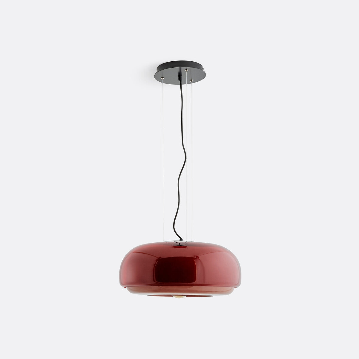 Vintage Double Dome Stained Glass Pendant – Nordic Hanging Light Fixture