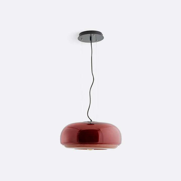Vintage Double Dome Stained Glass Pendant – Nordic Hanging Light Fixture