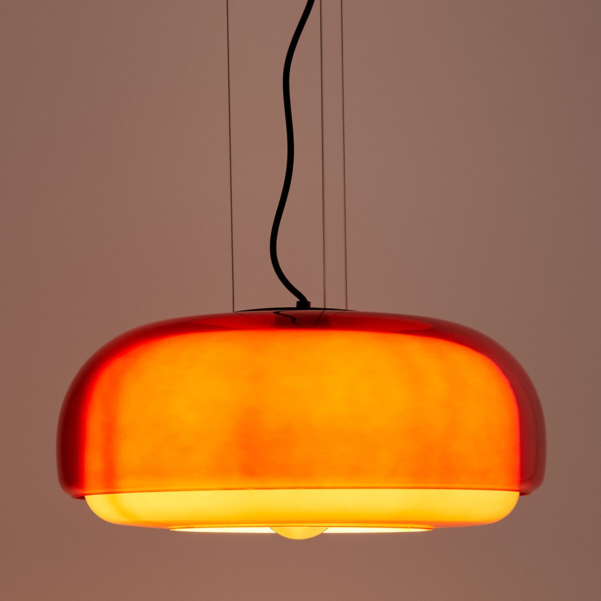 Vintage Double Dome Stained Glass Pendant – Nordic Hanging Light Fixture