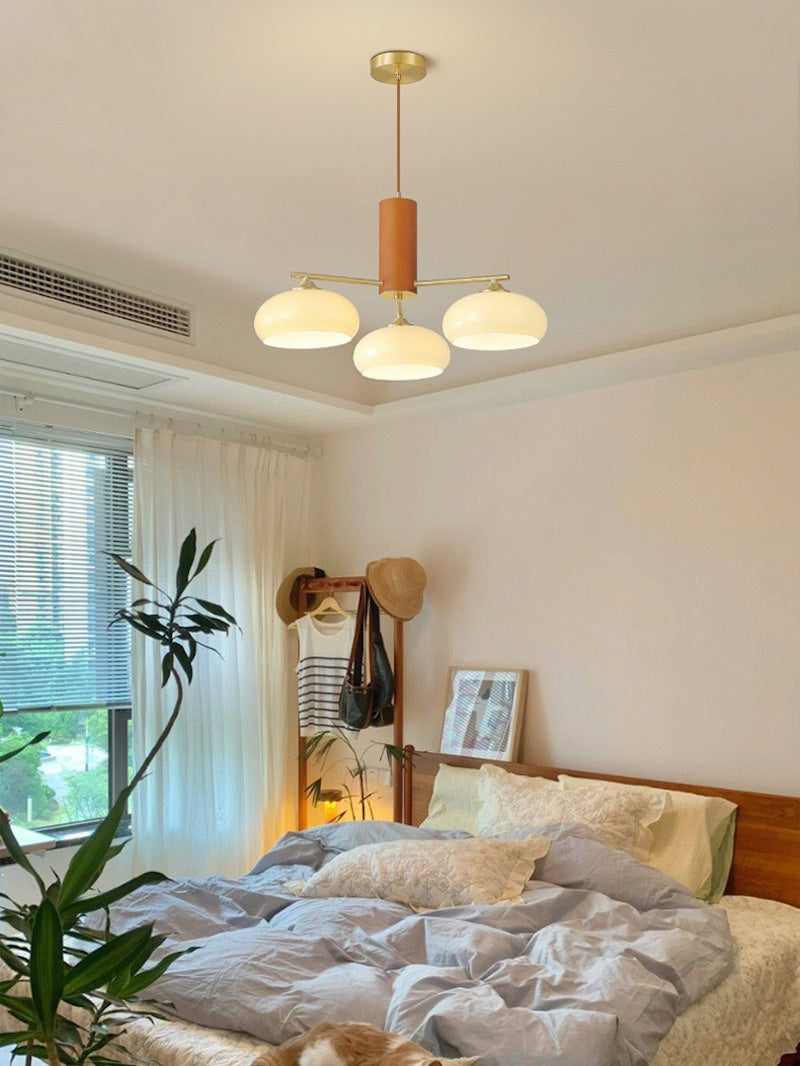 Medieval Log Style Vintage Glass Chandelier