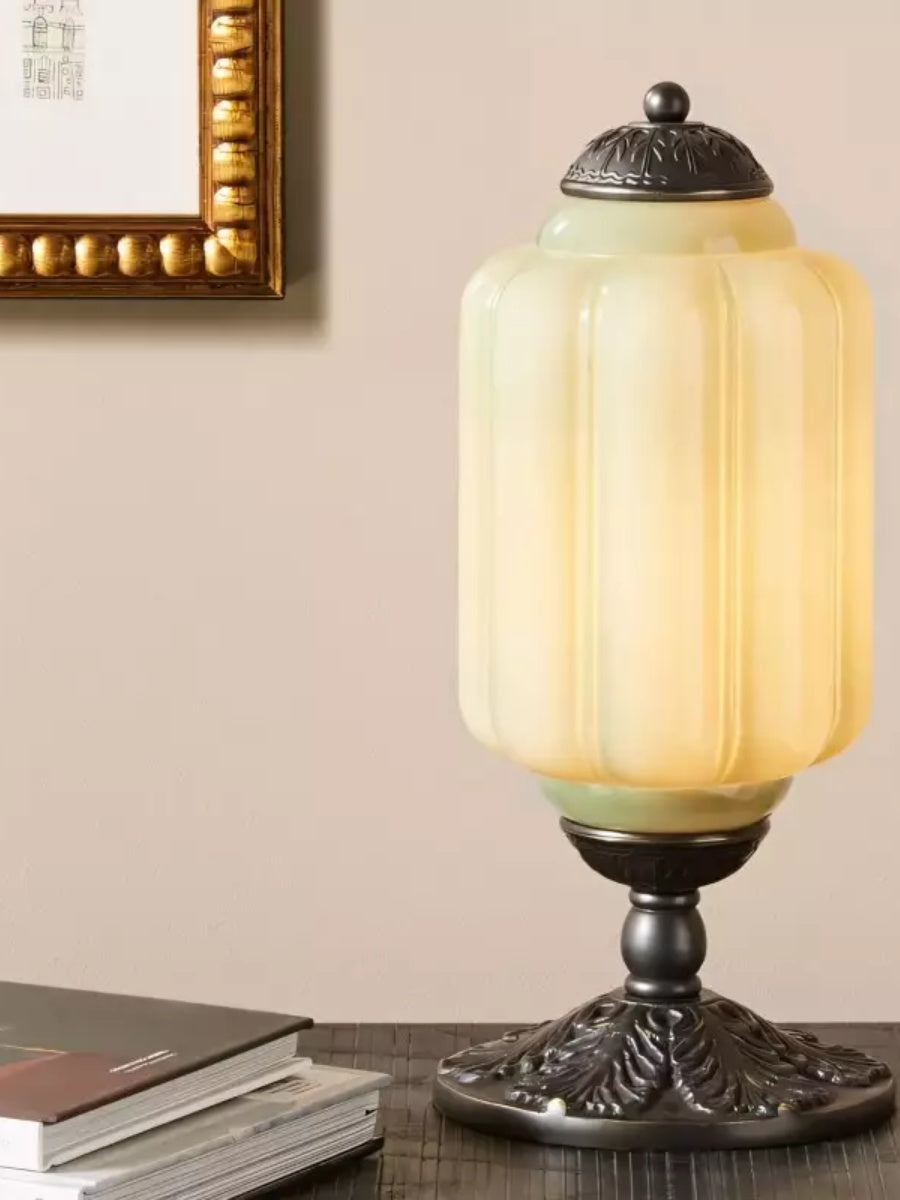 Vintage Glass Led Pumpkin Table Lamp