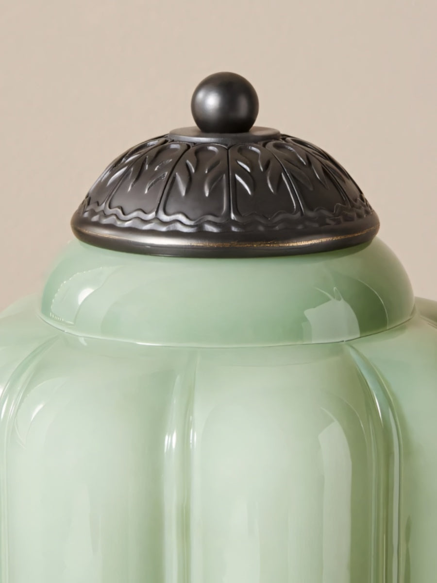 Vintage Glass Led Pumpkin Table Lamp