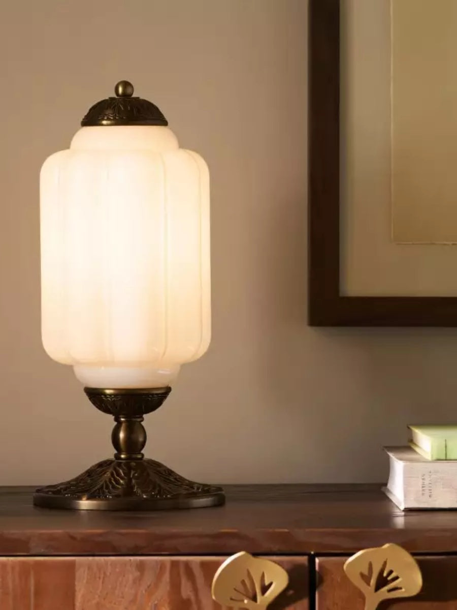 Vintage Glass Led Pumpkin Table Lamp