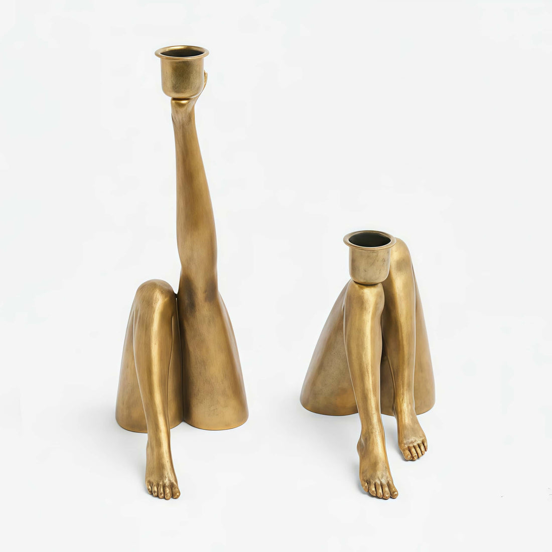 Kickra Modern Designer Candle Holder with Gold Leg-Inspired Base U22