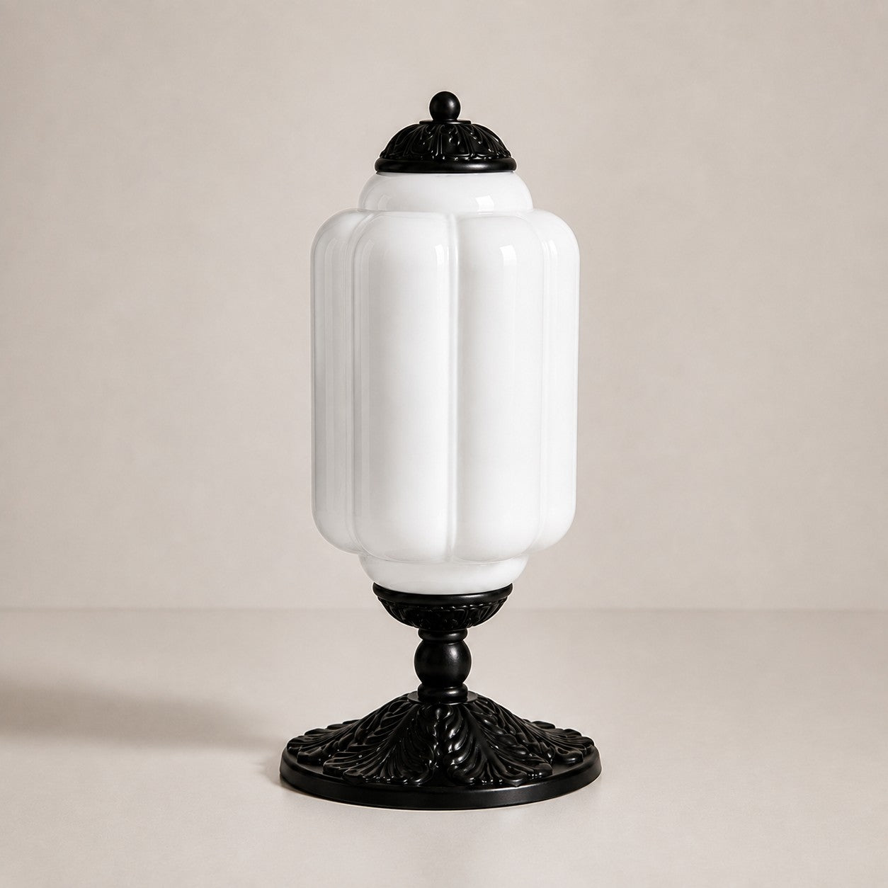 Eloise Milk Glass Table Lamp for Bedroom Decor