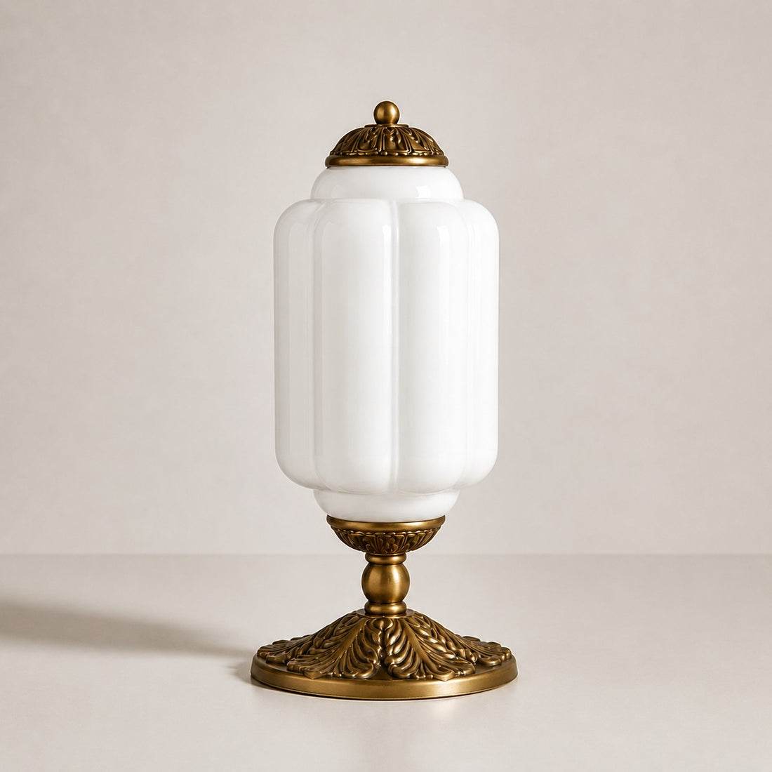Eloise Milk Glass Table Lamp for Bedroom Decor