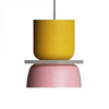 Nordic Style Macaron Pendant Light - Modern Color Block Bowl Shade Lamp