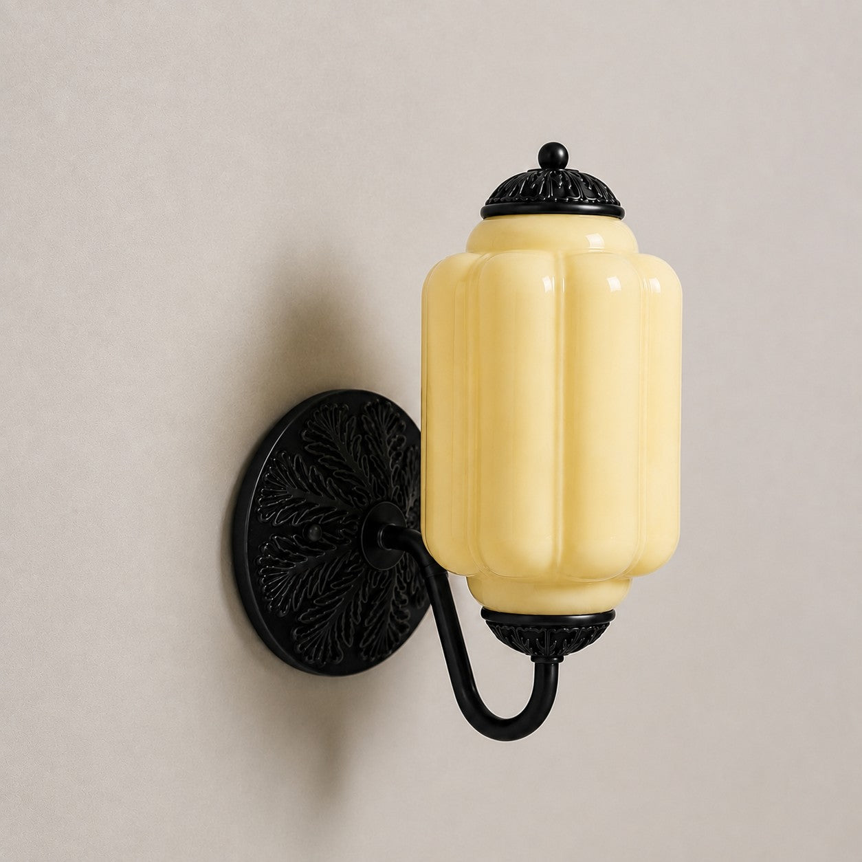 Vintage Milk Glass Sconce - Bedside Cream Eloise Wall Sconce