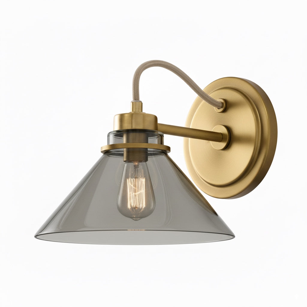 Aurenza Sconce – Farmhouse Wall Light with Metal Accents for Cozy Spaces