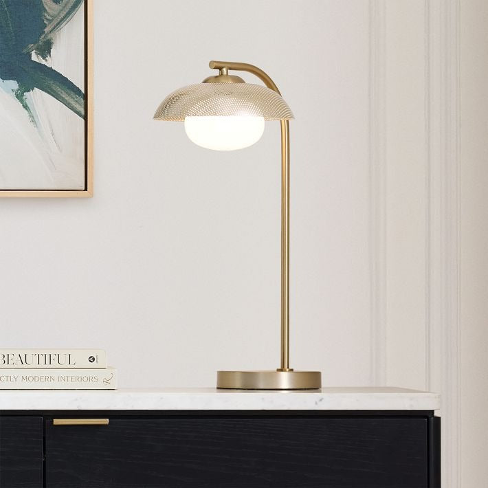 Elorina Perforated Metal Table Lamp – Modern Design