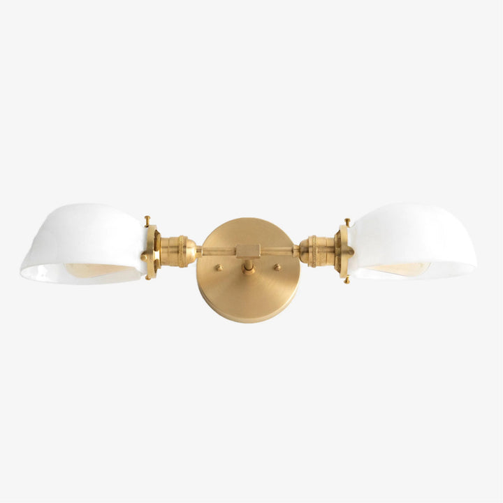 Luminara Luxury Opal Glass Dual Vanity Fixture – Multi Finish Wall Sconce for Mirror Lighting
