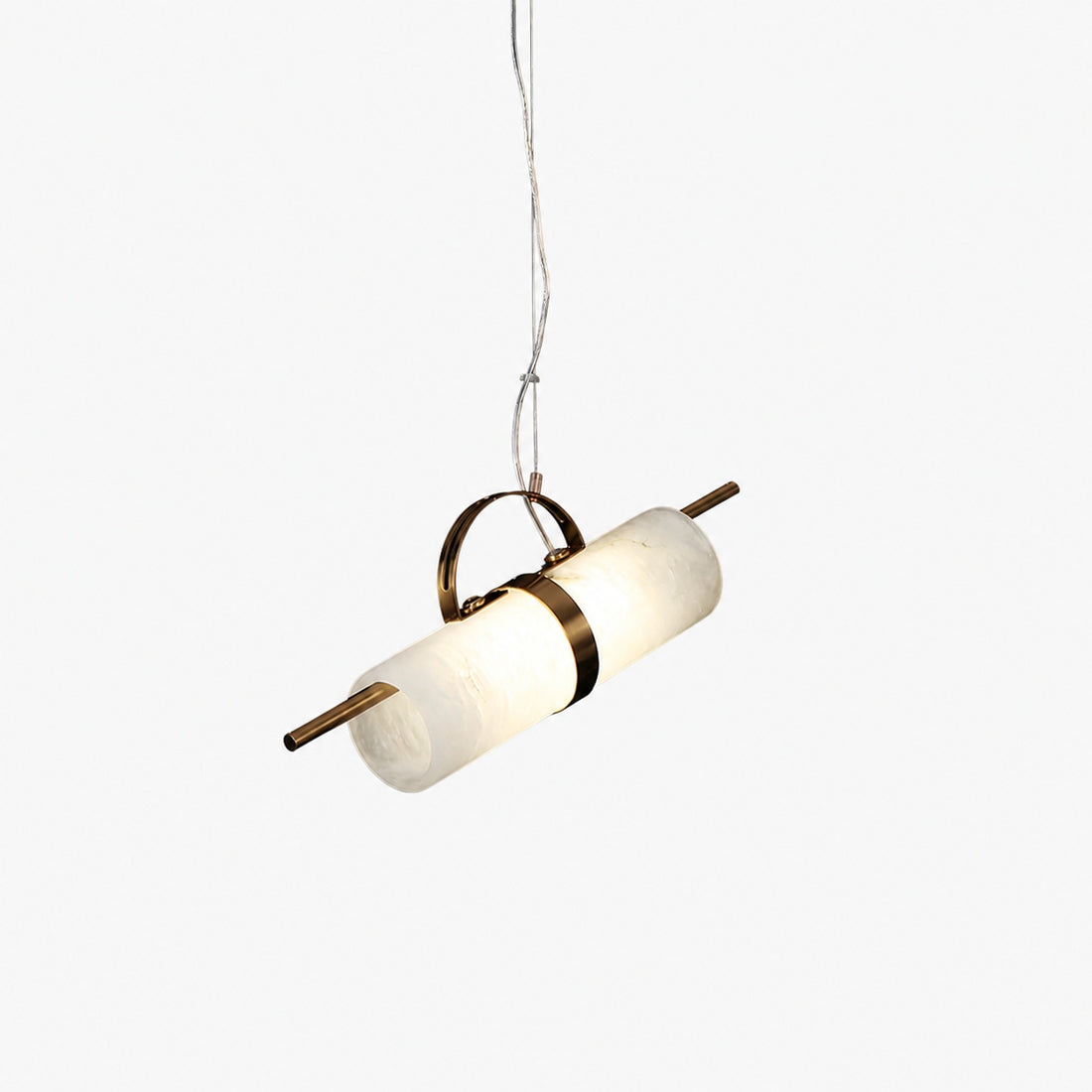 Mini Cylindrical Alabaster Pendant Light