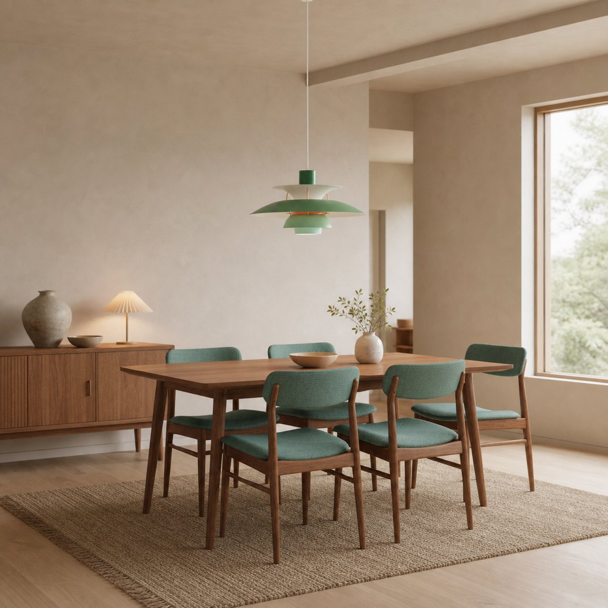 Layora Modern Scandinavian Pendant Light – Multi-Color Aluminum Design for Dining and Living Room N38