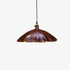 Brown leather pendant lamp product view