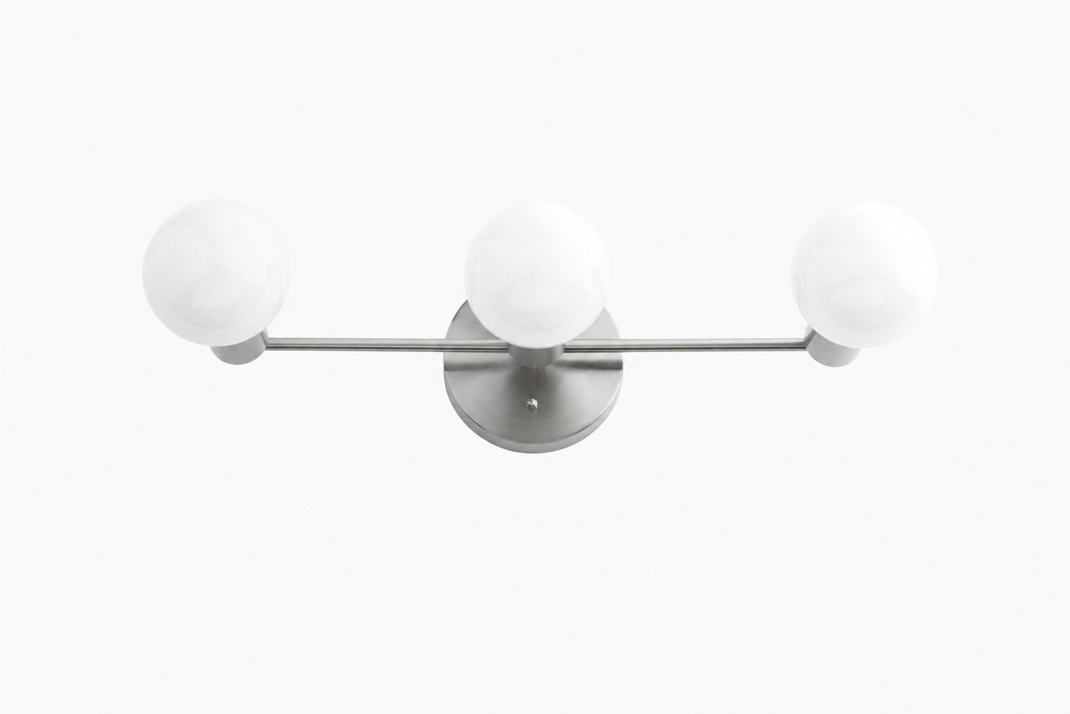 Glorica Glass Mid Century Modern Vanity Light - 3 Light Wall Fixture