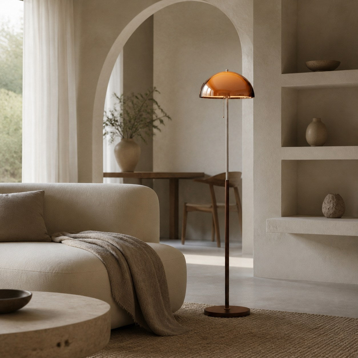 Afterglow Modern Statement Floor Lamp – Clean Line Standing Light for Bedroom Setting