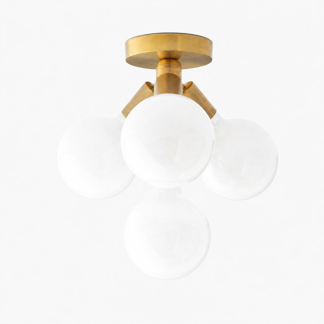 Glorica Glass Flush Mount Light - Globe Ceiling Fixture Modern