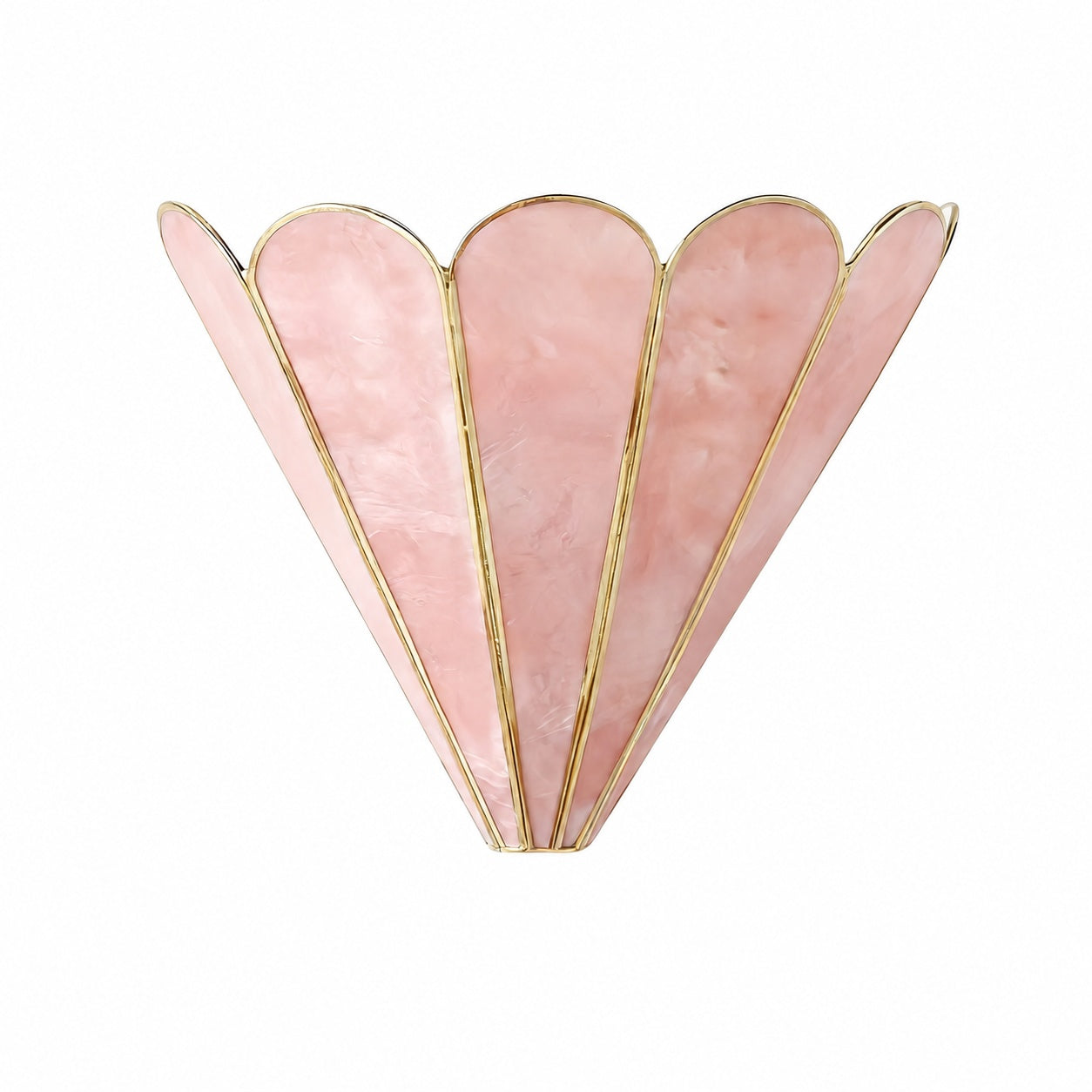 Lumica Capiz Faceted Wall Light - Brass & Iron Sconce in Gold Finish