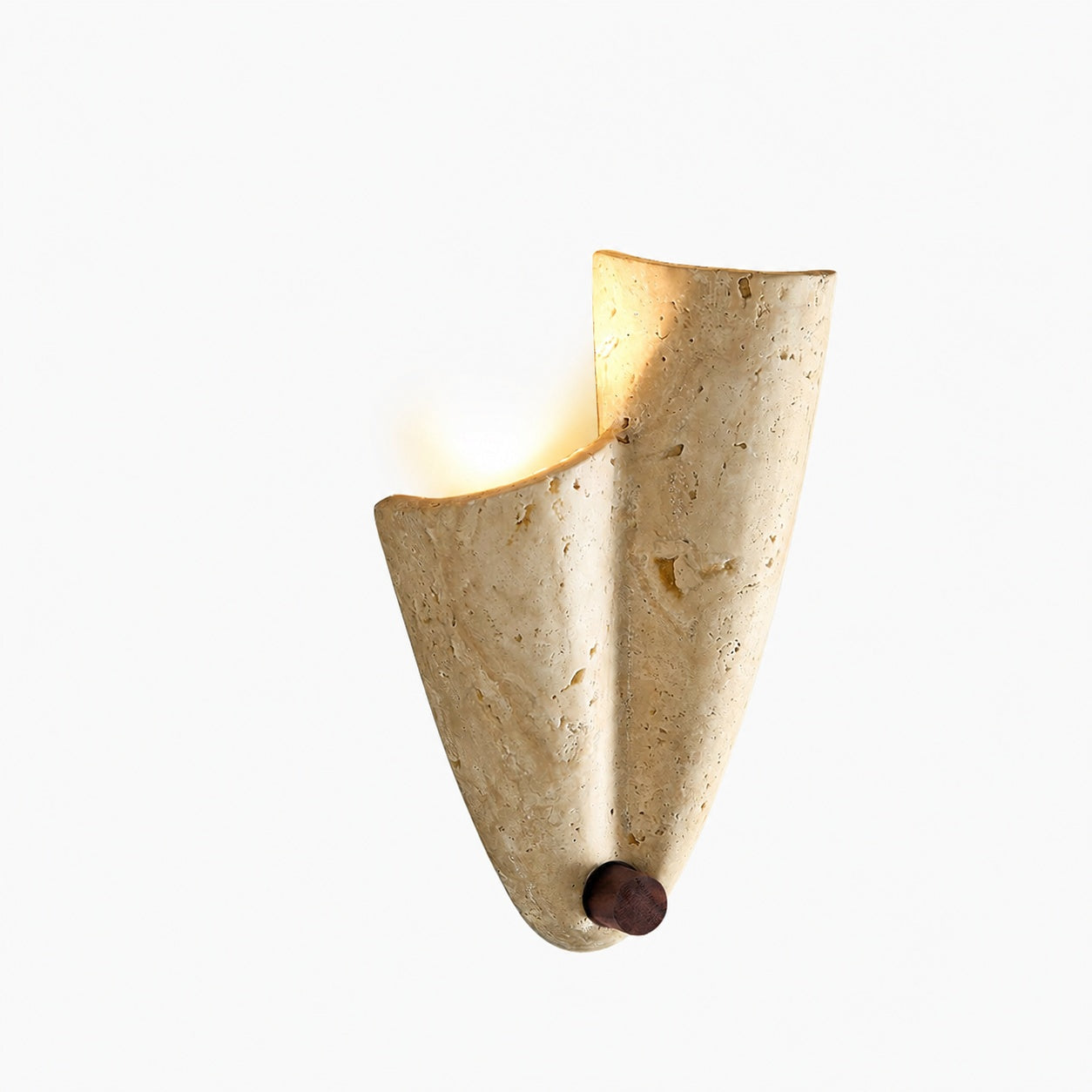 Travertine Wall Lamp – Minimalist Stone Sconce Decorative Lighting for Living Room